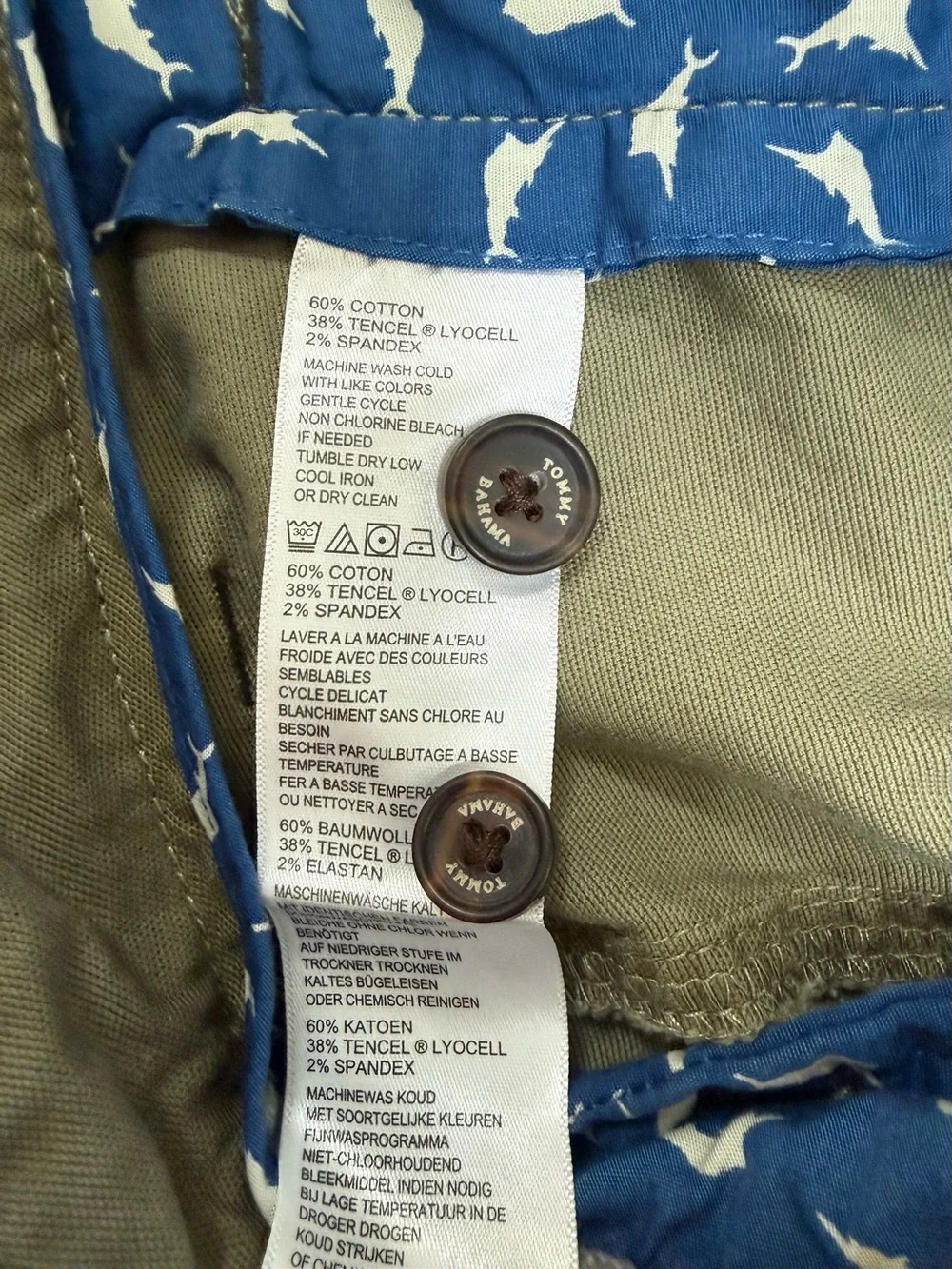 Tommy Bahama 35 - 10” Olive/Dark Khaki Men’s Cargo Shorts
